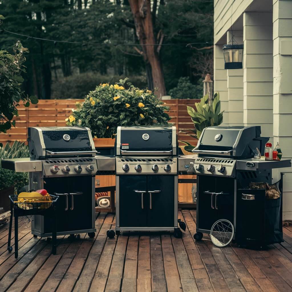 Assortment of high-quality grills and accessories