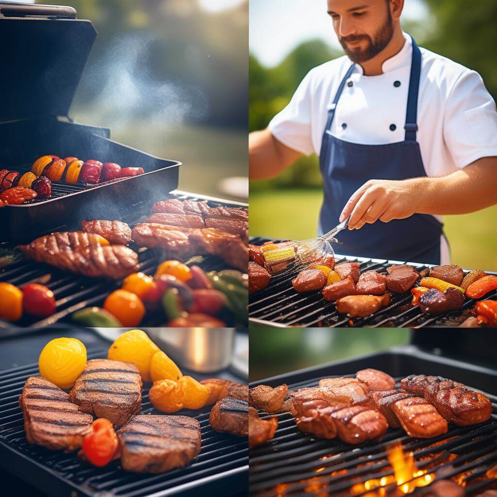 Summer grilling recipes with various grilled dishes