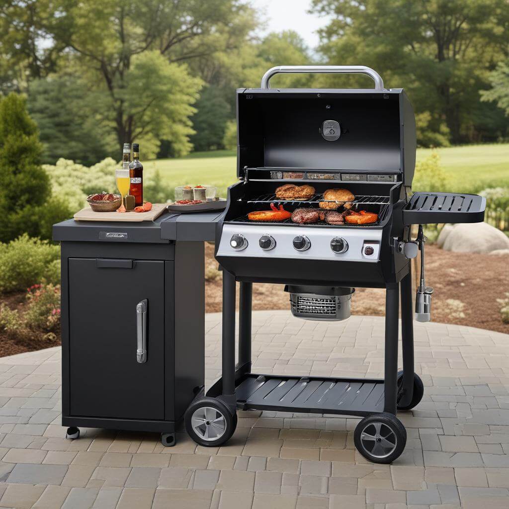 High-end gas grill with multiple burners