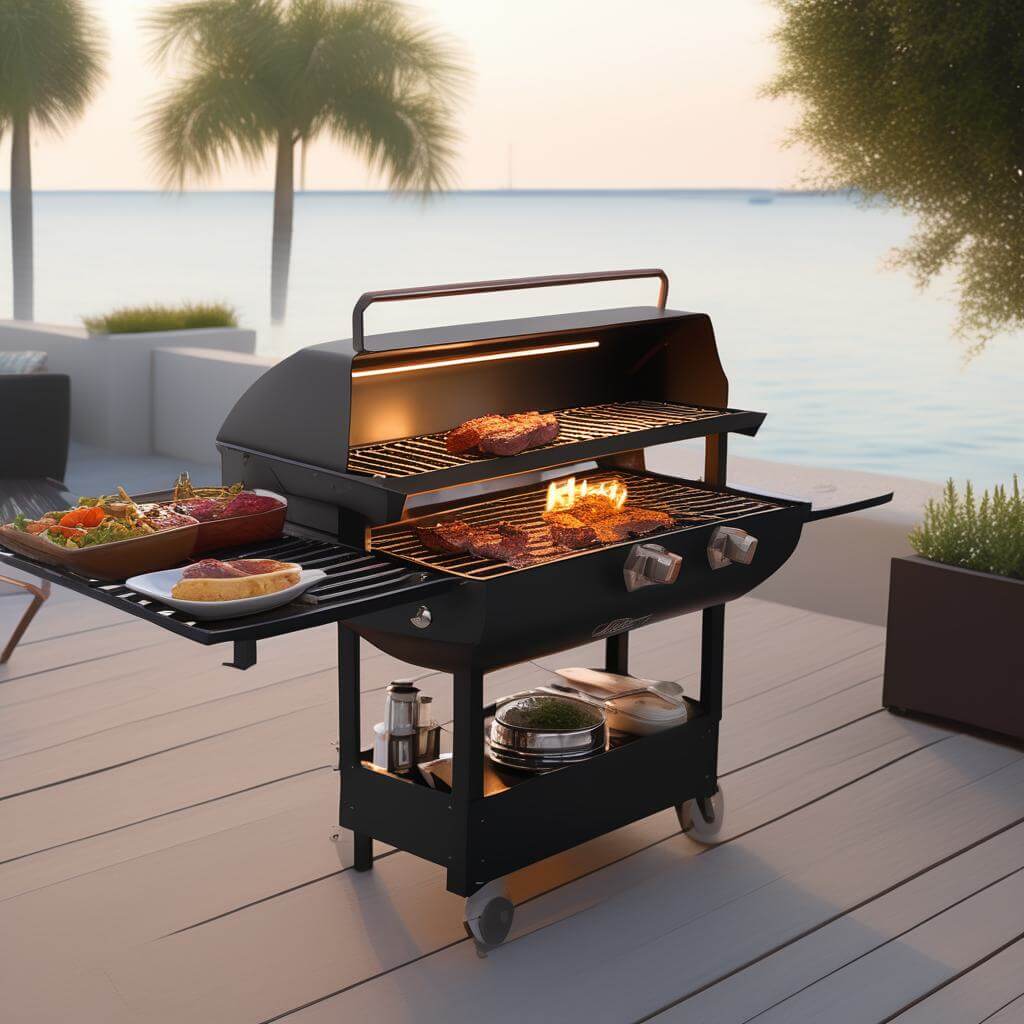 Multi-functional grill and smoker combo